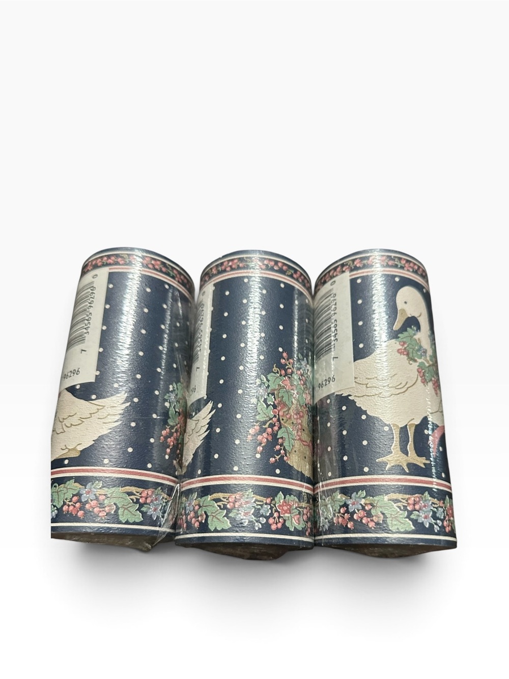 Vintage 80’s /90’s Farmhouse Country Cottage Floral Goose Wallpaper Border Trim